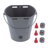 8L Plastic Feeder Bucket with Nipples Check Valves Feeding Equipment for Livestock UseFor Lamb