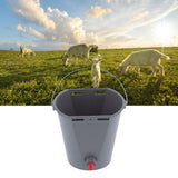 8L Plastic Feeder Bucket with Nipples Check Valves Feeding Equipment for Livestock UseFor Lamb