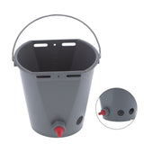 Milk Feed Bucket with 4 Nipples Check Valves Livestock Plastic Feeding Equipment 8LFor Lamb