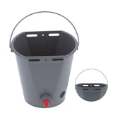 Milk Feed Bucket with 4 Nipples Check Valves Livestock Plastic Feeding Equipment 8LFor Lamb