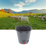 Milk Feed Bucket with 4 Nipples Check Valves Livestock Plastic Feeding Equipment 8LFor Lamb