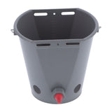 8L Feeder Bucket Farm Livestock FoodGrade Plastic Feeding Barrel with 5 Nipples Gray(For Lamb )