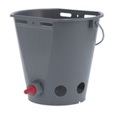 8L Feeder Bucket Farm Livestock FoodGrade Plastic Feeding Barrel with 5 Nipples Gray(For Lamb )