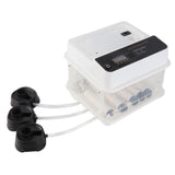 Egg Incubator Adjustable Automatic LED Light Double Power Supply Small Incubation Simulator for Chicken White EU Plug 220V 10pcs