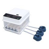 Egg Incubator Adjustable Automatic LED Light Double Power Supply Small Incubation Simulator for Chicken White EU Plug 220V 12pcs