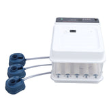 Egg Incubator Adjustable Automatic LED Light Double Power Supply Small Incubation Simulator for Chicken White EU Plug 220V 12pcs