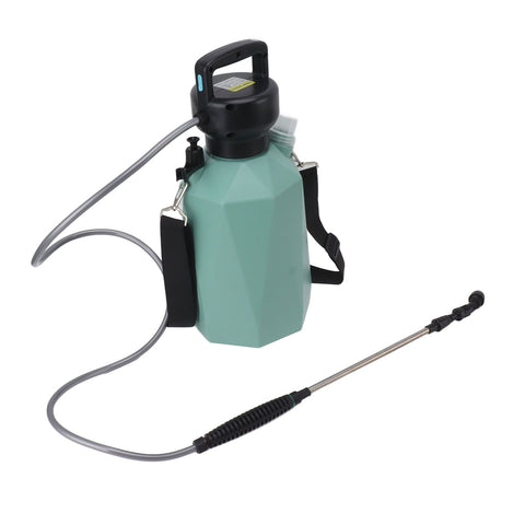 Electric Spray Bottle 3 Nozzles 2400 Mah 3.7V 5L Battery Powered Sprayer for Garden Fertilizing for Plant Rhombus Green