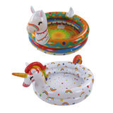 2PCS Kids Inflatable Pool PVC Foldable Portable Mini Swimming Pool Cute Animal Shape Blow Up Baby Pool for Home Outdoor
