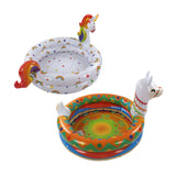 2PCS Kids Inflatable Pool PVC Foldable Portable Mini Swimming Pool Cute Animal Shape Blow Up Baby Pool for Home Outdoor