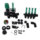 Hose Manifolds 4 Way Spigot Splitter Separate Switch Multifunction Easy Installation Anti Rust for Farm Garden with Pressure Gauge In Australia - Darrahopens