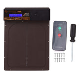 3 in 1 Automatic Chicken Door LED Remote Control Light Sensation IP45 Automatic Coop Door Opener for Chicken Duck Goose Brown