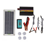 30W Polycrystalline Silicon Solar Panels Set with MPPT Charge Controller DC12V to AC220V 1000W Inverter