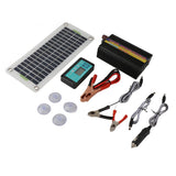 30W Polycrystalline Silicon Solar Panels Set with MPPT Charge Controller DC12V to AC220V 1000W Inverter