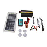 30W Polycrystalline Silicon Solar Panels Set with MPPT Charge Controller DC12V to AC220V 1000W Inverter