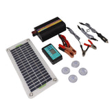 30W Polycrystalline Silicon Solar Panels Set with MPPT Charge Controller DC12V to AC220V 1000W Inverter