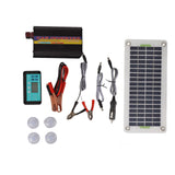 30W Polycrystalline Silicon Solar Panels Set with MPPT Charge Controller DC12V to AC220V 1000W Inverter