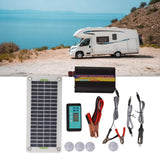 30W Polycrystalline Silicon Solar Panels Set with MPPT Charge Controller DC12V to AC220V 1000W Inverter