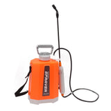 Battery Powered Sprayer with 3 Mist Nozzles Shoulder Mounted Multifunctional Electric Garden Sprayer for Watering Flowers Spraying Medicines Orange