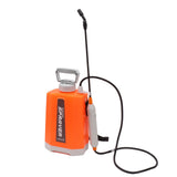 Battery Powered Sprayer with 3 Mist Nozzles Shoulder Mounted Multifunctional Electric Garden Sprayer for Watering Flowers Spraying Medicines Orange