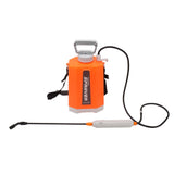 Battery Powered Sprayer with 3 Mist Nozzles Shoulder Mounted Multifunctional Electric Garden Sprayer for Watering Flowers Spraying Medicines Orange