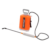 Battery Powered Sprayer with 3 Mist Nozzles Shoulder Mounted Multifunctional Electric Garden Sprayer for Watering Flowers Spraying Medicines Orange