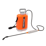 Battery Powered Sprayer with 3 Mist Nozzles Shoulder Mounted Multifunctional Electric Garden Sprayer for Watering Flowers Spraying Medicines Orange