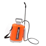 Battery Powered Sprayer with 3 Mist Nozzles Shoulder Mounted Multifunctional Electric Garden Sprayer for Watering Flowers Spraying Medicines Orange