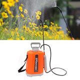 Battery Powered Sprayer with 3 Mist Nozzles Shoulder Mounted Multifunctional Electric Garden Sprayer for Watering Flowers Spraying Medicines Orange