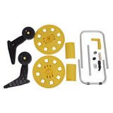 Hose Reel Cart with Wheels Heavy Duty Garden Hose Reels for Outside 60m Hose Capacity Manual Push Type Yellow