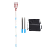 Fruit Picker Tool Multifunctional Stainless Steel Durable Rustproof Apple Orange Fruits Catcher Tree Picker with Pole 6 Sections
