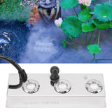 Fog Maker Ultra Sound 304 Stainless Steel 3 Head IP67 Waterproof Automatic Power Failure Mist Maker Fogger for Greenhouse Garden Lawn Pond EU Plug AC100‑240V