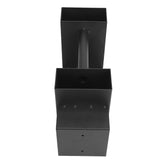 2pcs Outdoor Firewood Log Storage Rack Bracket Kit Fireplace Wood Storage Holder with Screws Adjustable Black