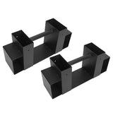 2pcs Outdoor Firewood Log Storage Rack Bracket Kit Fireplace Wood Storage Holder with Screws Adjustable Black