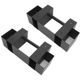 2pcs Outdoor Firewood Log Storage Rack Bracket Kit Fireplace Wood Storage Holder with Screws Adjustable Black