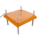Chicks Brooder Heater with Dustproof Plate Yellow 12.1x12.1in Adjustable Height Angle Chick Brooder Heating Plate for 15 Chicks UK Plug 220V In Australia - Darrahopens