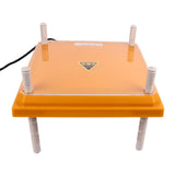Chicks Brooder Heater with Dustproof Plate Yellow 12.1x12.1in Adjustable Height Angle Chick Brooder Heating Plate for 15 Chicks UK Plug 220V In Australia - Darrahopens