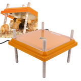 Chicks Brooder Heater with Dustproof Plate Yellow 12.1x12.1in Adjustable Height Angle Chick Brooder Heating Plate for 15 Chicks UK Plug 220V