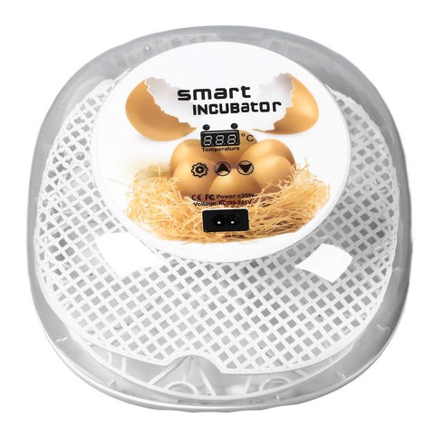 12 Egg Incubator Automatic Egg Turner Small Poultry Incubator 360 Degree View for Hatching Chicken Quail Duck Bird Eggs UK Plug 230V In Australia - Darrahopens