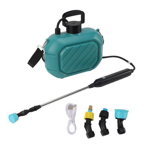 Battery Powered Sprayer 5L Rechargeable Portable Electric Garden Sprayer with Telescopic Wand and Shoulder Strap for Home Lawn Blue In Australia - Darrahopens