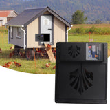 Automatic USB Chicken Coop Door 3 in 1 Light Sensor Remote Control Timing Chicken Coop Door Opener Horizontal Opening Black