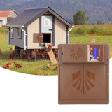 Automatic USB Chicken Coop Door 3 in 1 Light Sensor Remote Control Timing Chicken Coop Door Opener Horizontal Opening Brown