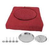 Slope Moxibustion Cushion Set Temperature Adjustable Linen Sponge Filling Multifunctional Moxibustion Stool Moxa Stool Red