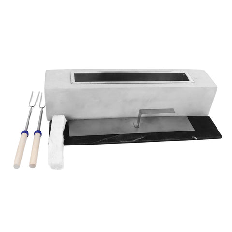 Tabletop Fire Pit Stainless Steel Portable Mini Tabletop Fireplace with Roasting Sticks for Home Decor Gray In Australia - Darrahopens