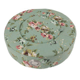 Moxibustion Cushion Rotatable Temperature Control Round Warm Moxa Cone Box Holder Moxibustion Sit Chair for Health Care Meditation Relaxation Floral Green
