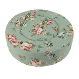 Moxibustion Cushion Rotatable Temperature Control Round Warm Moxa Cone Box Holder Moxibustion Sit Chair for Health Care Meditation Relaxation Floral Green