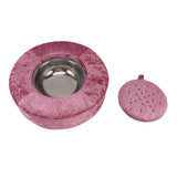 Moxibustion Cushion Moxibustion Sit Chair 360 Degree Rotatable Vent Adjust Temperature for Meditation Relax Round 40cm Purple