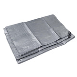 Poly Tarp Cover Thick Double Silver Waterproof Heat Insulating Sunproof Tear Proof Multipurpose Tarp 13.12ft Width 19.69ft Length