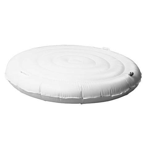 Inflatable Hot Tub Cover PVC 5.4FT Round Hot Tub Foldable Protective Rain Overflow Energy Saving Lid for Outdoor In Australia - Darrahopens