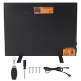 Chicken Coop Heater 150W Iron Auto Power Off Chicken Coop Heating Panel Winter Poultry Warmer with Timer Remote Control for Pets Animals Black EU Plug 220V