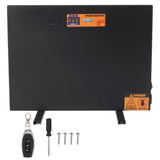 Chicken Coop Heater 150W Iron Auto Power Off Chicken Coop Heating Panel Winter Poultry Warmer with Timer Remote Control for Pets Animals Black UK Plug 220V